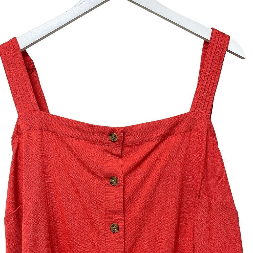 Market & Spuce Plus Size Top 1x Sleeveless Red Tank Crop Rayon Blend Nwt — image 6 of 8